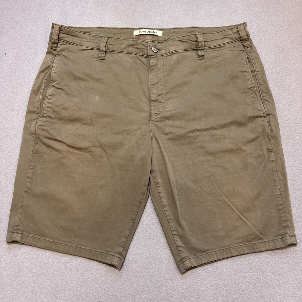 MAVI JEANS‎ Mike 332 Twill Chino Shorts Mens 42 Olive Green Stretch Cotton